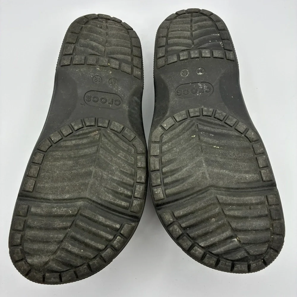 Crocs Classic Coast Clogs Mens 12 Black Slip On Backstrap Outdoor Water Sandal